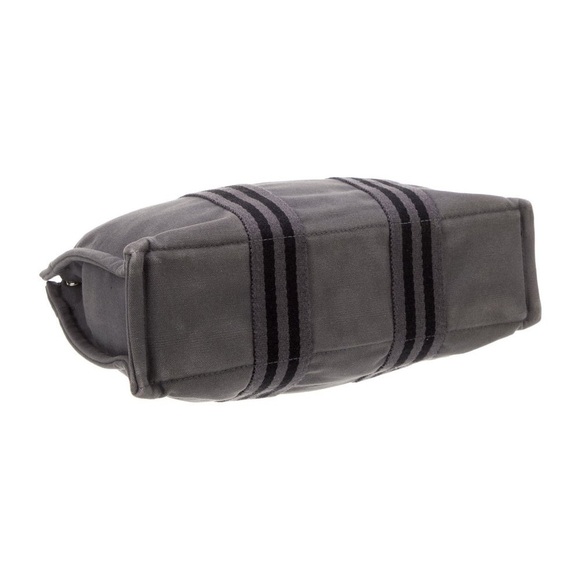 Hermès Grey & Black Toile Fourre Tout MM Canvas Tote Bag - Picture 4 of 11